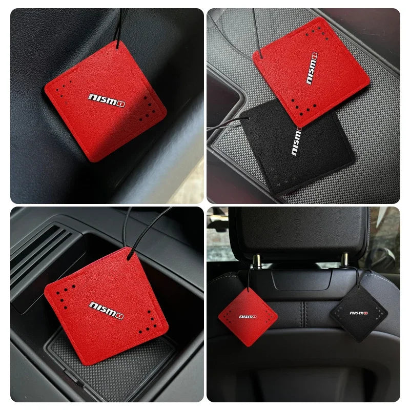 For Nismo Nissan Juke Tiida Teana GTR Car Aromatherapy Diffuser Necklace Fresh Air Suede Pendant 5 Scents