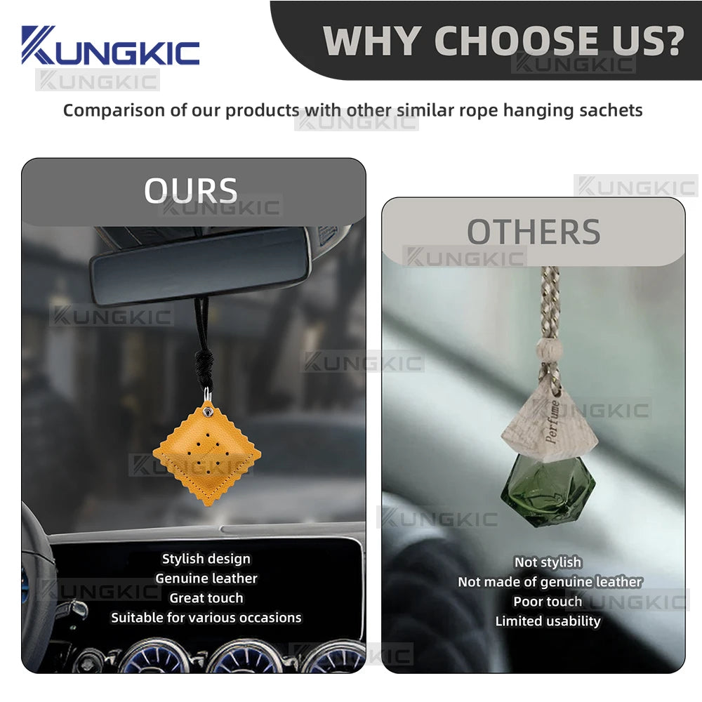 chemical Air Freshener Fragrance Biscuit Pendant Car Rear View/Wallet Bag Hanging Long-Lasting Aromatherapy cada paquete incluye 4