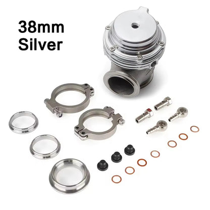 38mm External Wastegate V-Band Flanged Turbo Waste Gate For Supercharge Turbo Manifold Universal Dump Pipe Valve With Logo