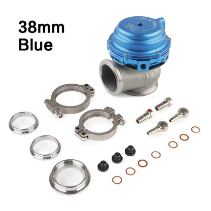 38mm External Wastegate V-Band Flanged Turbo Waste Gate For Supercharge Turbo Manifold Universal Dump Pipe Valve With Logo