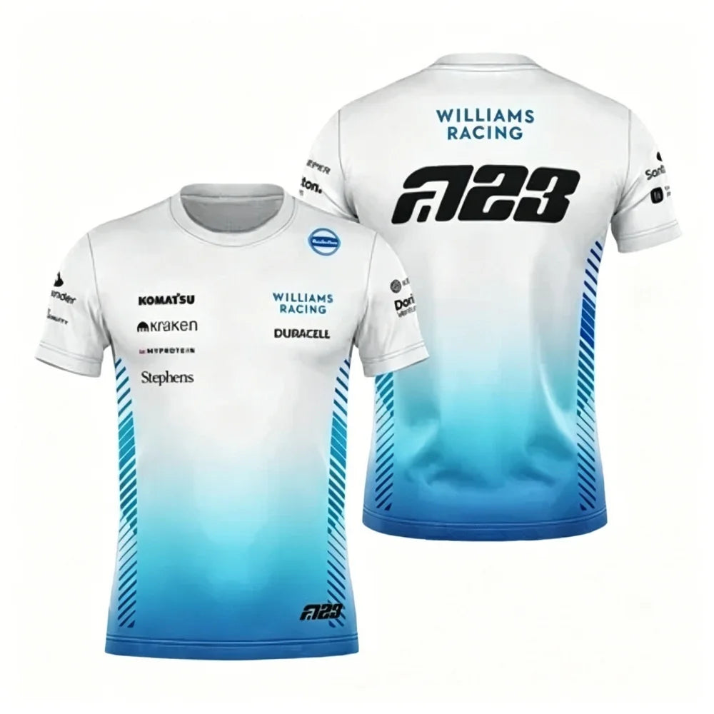 T-shirt Unisex Casual Sports Round Neck Top for F1 Fans Collection