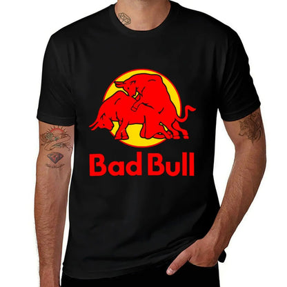 Bad Bull Logo Brand Parody Spoof T-Shirt graphic t shirts cotton graphic tees mens t shirts top quality