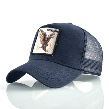 Gorra Trucker Caps With Embroidery Goat Patch Four Seasons Snapback Cap For Men Women