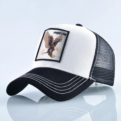 Gorra Trucker Caps With Embroidery Goat Patch Four Seasons Snapback Cap For Men Women