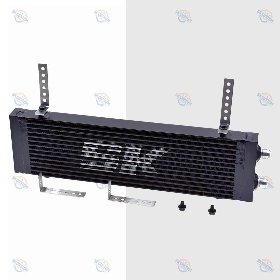 SK CUSTOM Aluminum Alloy Oil Cooler General Motors Modified Oil Cooler Plate Double Pass Side Outlet AN10 Parts Auto Parts