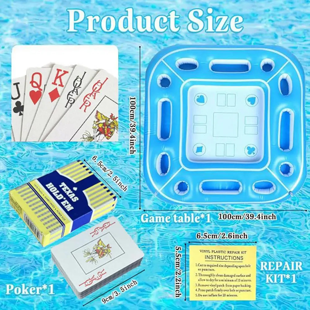 Picina Flotante Mesa Floating Table Inflatable PVC Pool Bar For Adults Hot Weather Must Have Hot Tub Food Drink Tray For Indoor Beach Outdoor