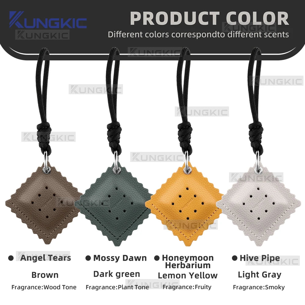 chemical Air Freshener Fragrance Biscuit Pendant Car Rear View/Wallet Bag Hanging Long-Lasting Aromatherapy cada paquete incluye 4
