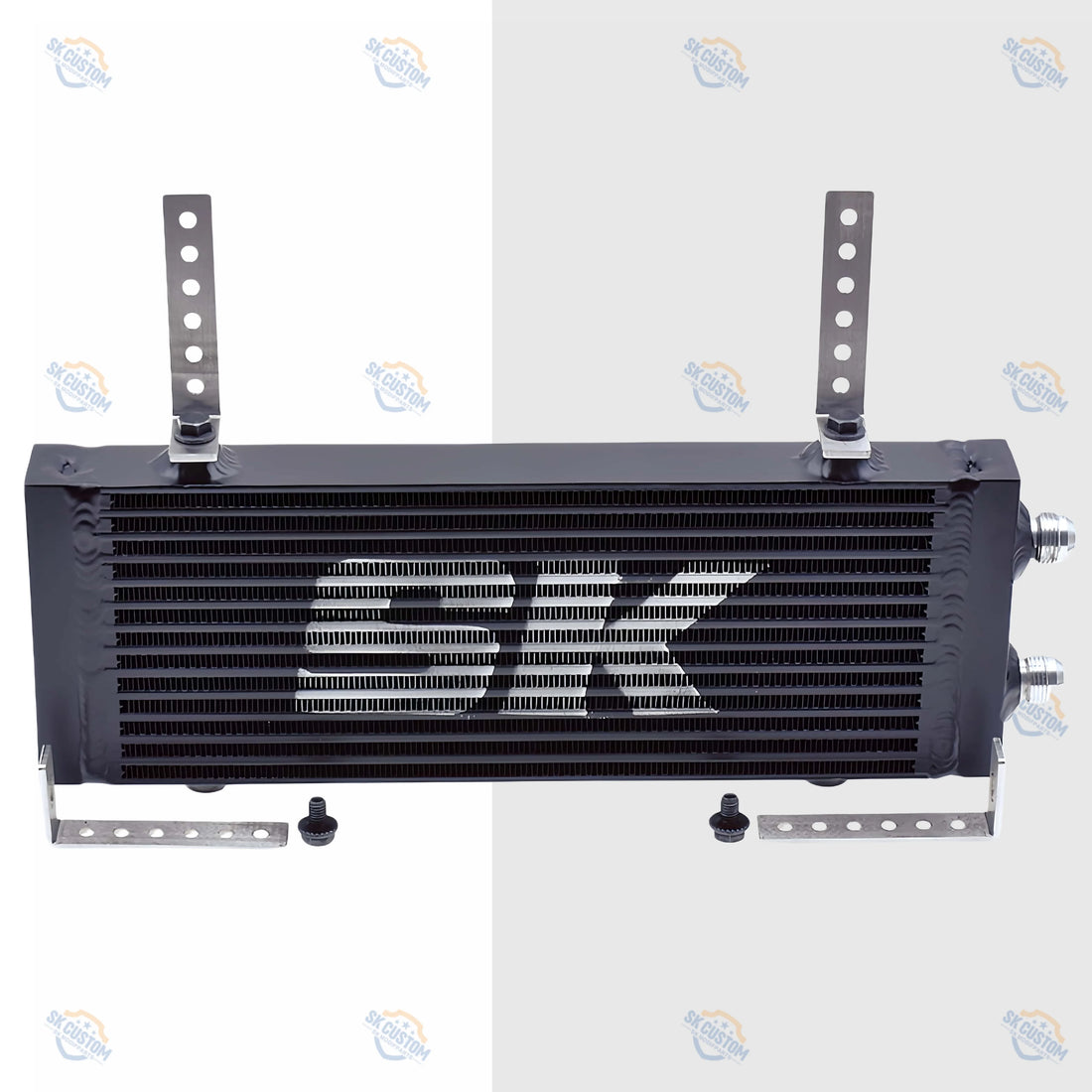 SK CUSTOM Aluminum Alloy Oil Cooler General Motors Modified Oil Cooler Plate Double Pass Side Outlet AN10 Parts Auto Parts