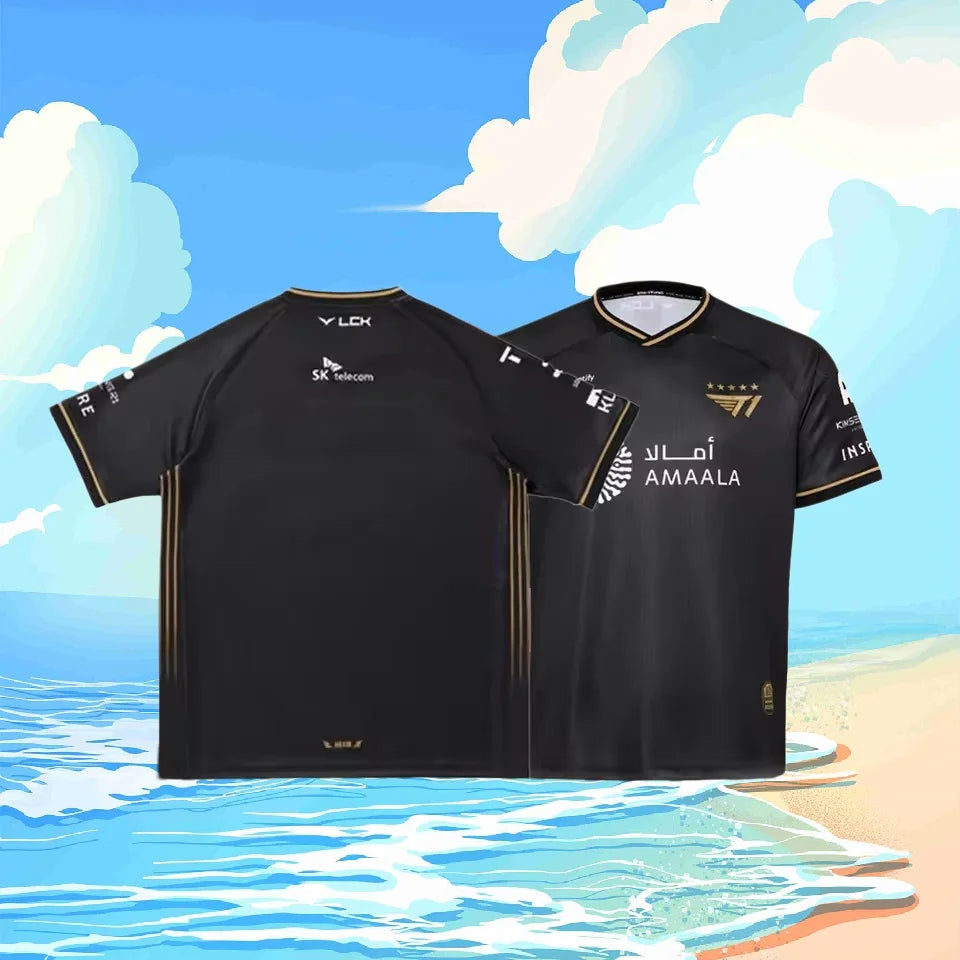 2026 New T1 SKT1 Esports Club Team Uniform Faker Keria Fans League of Legends World Finals Jersey T Shirt Custom Family Kid Tees