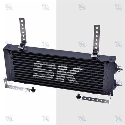 SK CUSTOM Aluminum Alloy Oil Cooler General Motors Modified Oil Cooler Plate Double Pass Side Outlet AN10 Parts Auto Parts