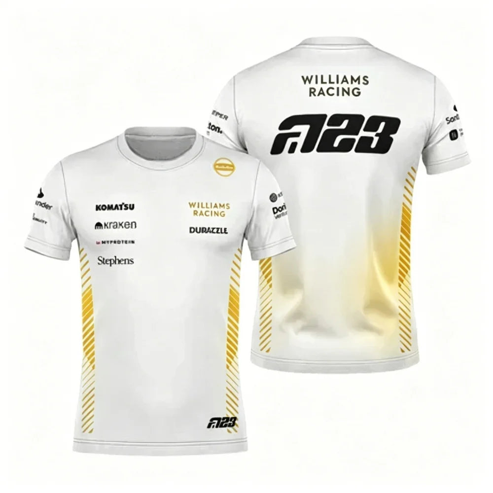 T-shirt Unisex Casual Sports Round Neck Top for F1 Fans Collection