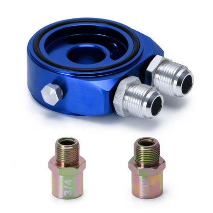 PQY - Car Aluminum Universal Oil Filter Sandwich Adapter For Oil Cooler Plate Kit AN10 PQY6721
