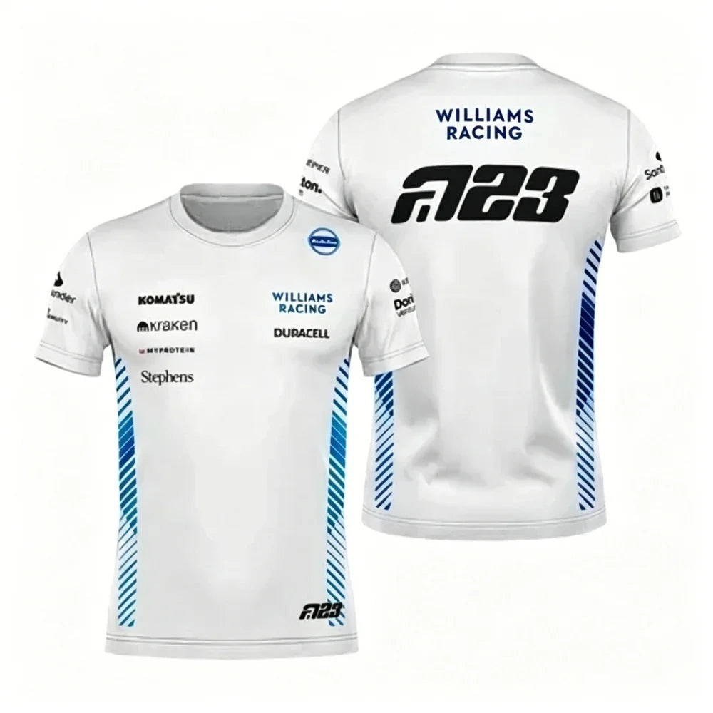T-shirt Unisex Casual Sports Round Neck Top for F1 Fans Collection