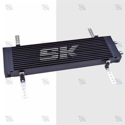 SK CUSTOM Aluminum Alloy Oil Cooler General Motors Modified Oil Cooler Plate Double Pass Side Outlet AN10 Parts Auto Parts