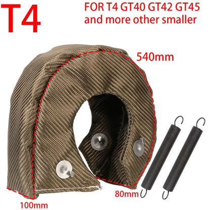 T2 T25 T28 T3 T4 T6 Glasvezel Turbo Hitteschild Turbocharger Deken Cover Meest Turbine High temperature Protection Wrap Heat