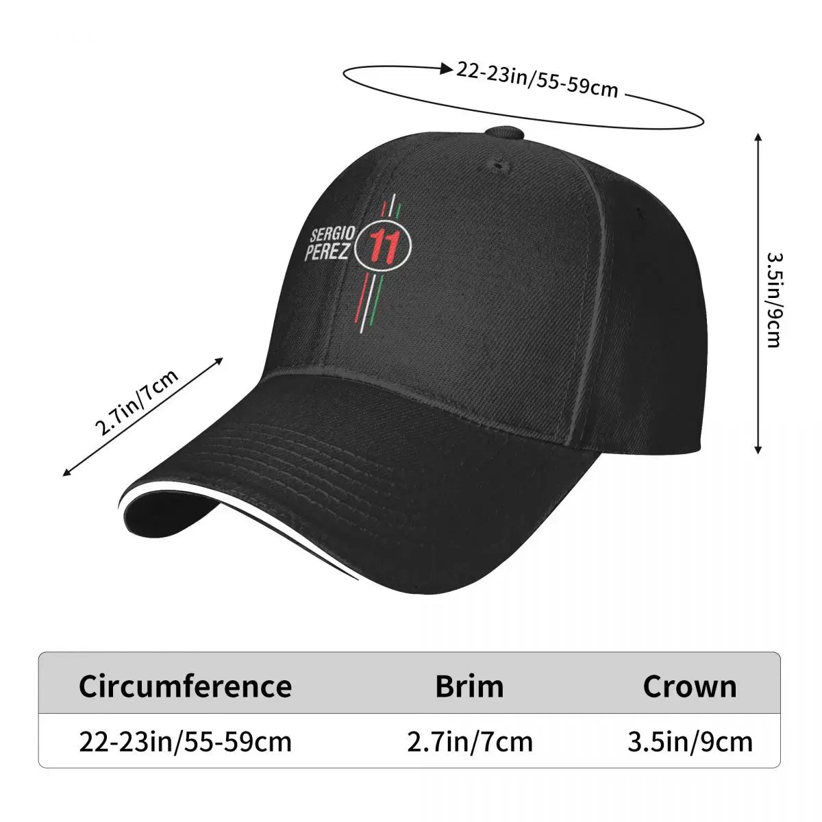 Gorra Sergio Perez F1 Car Racing Washed Men&
