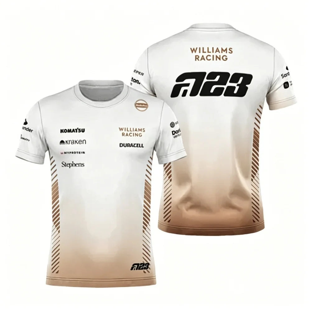 T-shirt Unisex Casual Sports Round Neck Top for F1 Fans Collection