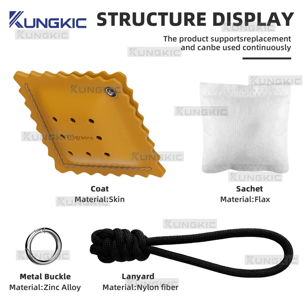 chemical Air Freshener Fragrance Biscuit Pendant Car Rear View/Wallet Bag Hanging Long-Lasting Aromatherapy cada paquete incluye 4