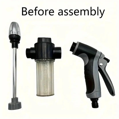 portatil High-Pressure Water Gun Adjustable Metal Cleaning Car Wash Machine Garden Watering Hose Nozzle Sprinkler Foam Water Gun
