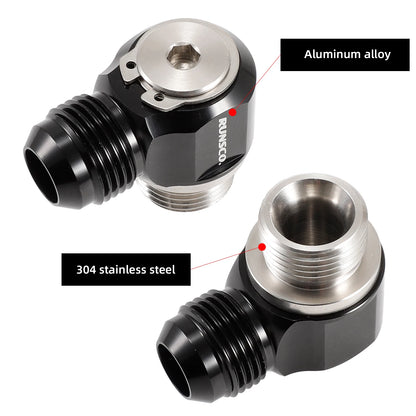 Turbo Brake Hose Fittings 6AN 8AN 10AN for Motorcycle &amp; Automotive Stainless Steel Adapter Black Bolt Ring